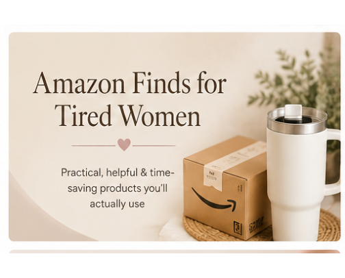 Amazon Finds for Tired Women cover photo collage