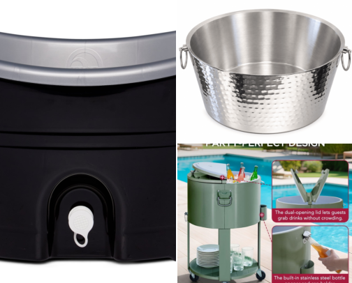 I Finally Found Outdoor Drink Coolers That Actually Keep Ice All Day cover photo collage