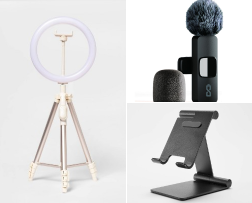 Products I use to make my TikToks look better cover photo collage