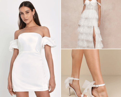 Bridal Outfits from Lulus cover photo collage