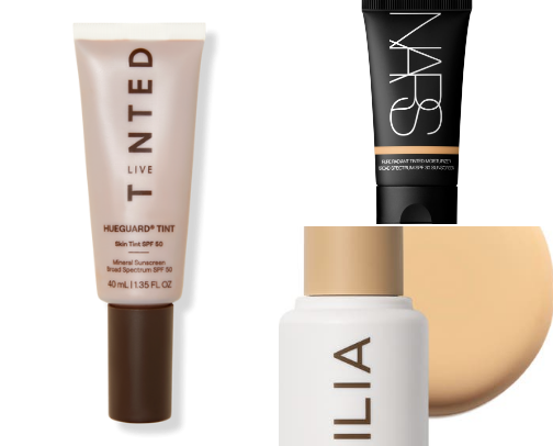 Skin Tint it is !! SPF 50 Mineral Sunscreen cover photo collage