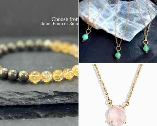 Healing & Abundance Jewelry cover photo collage