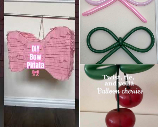 🎀Bow birthday party ideas🎀 cover photo collage