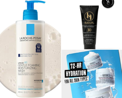 Perfect skin care products for dry skin cover photo collage
