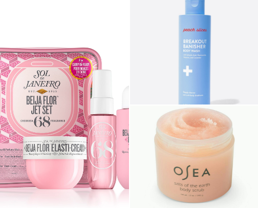 glow & smooth: body care essentials 🌸✨ cover photo collage