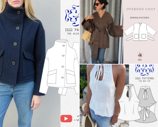 It Girl Sewing Patterns & Fabrics cover photo collage