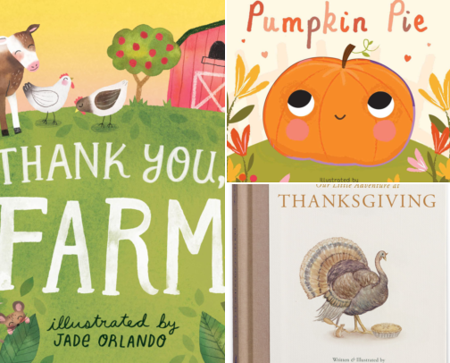 Thanksgiving Board Books for Toddlers cover photo collage