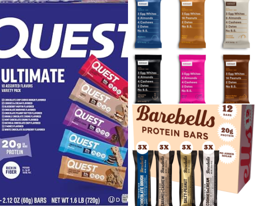 Protein Snack List cover photo collage