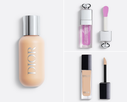 Dior makeup cover photo collage