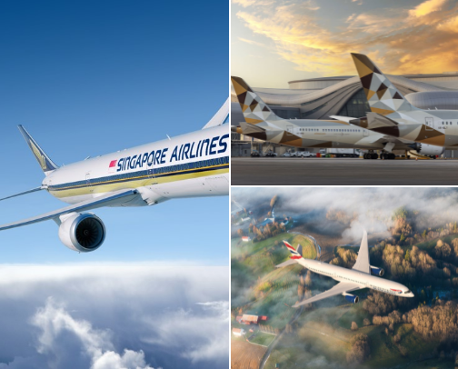 Air travel cover photo collage