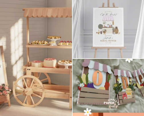 Pink Farmers Market Party cover photo collage