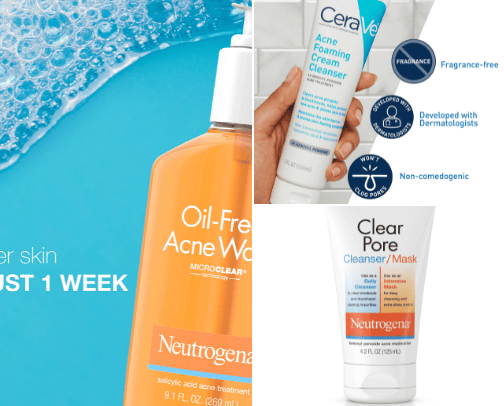 Skincare Products for Acne-prone Skin cover photo collage