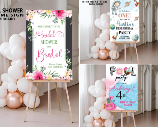 FOAM BOARD WELCOME SIGN ET cover photo collage