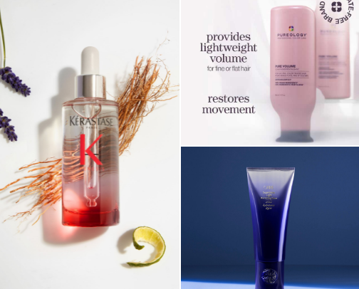 hair care products cover photo collage