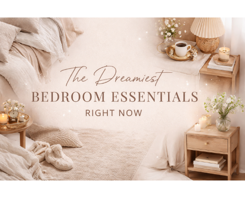 The Dreamiest Bedroom Essentials Right Now cover photo collage
