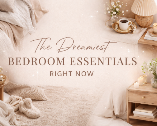 The Dreamiest Bedroom Essentials Right Now cover photo collage