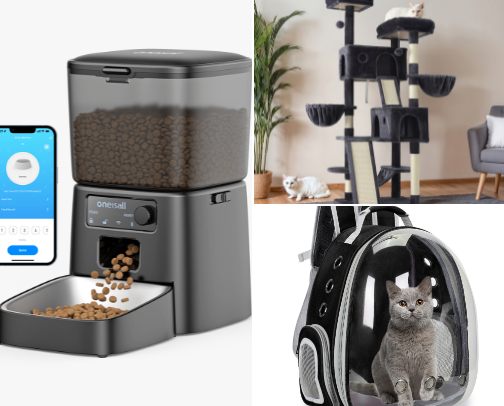 Cat products cover photo collage