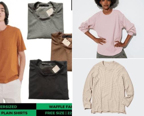 Waffle shirts 2026 love to wear it perfect for daily use outdoor or casual look💯😍 cover photo collage