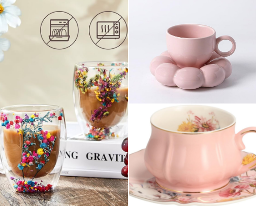 Aesthetic Coffee & Tea Mugs from Amazon cover photo collage