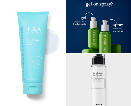 My simple morning skincare routine for sensitive skin cover photo collage