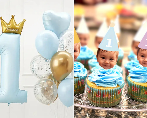 1st Birthday Party cover photo collage