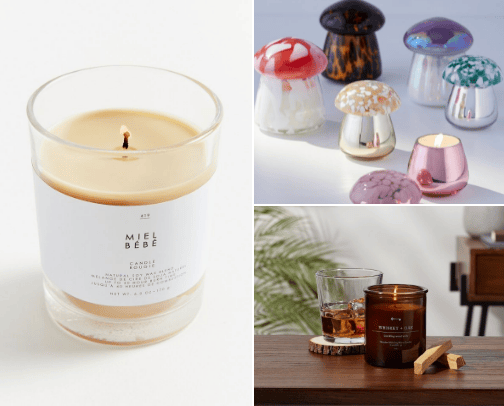 Favourite candles and home fragrances cover photo collage
