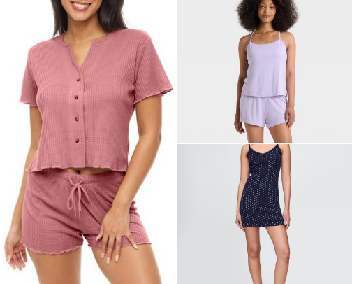 A girls day out and night in - loungewear & Pajama finds cover photo collage