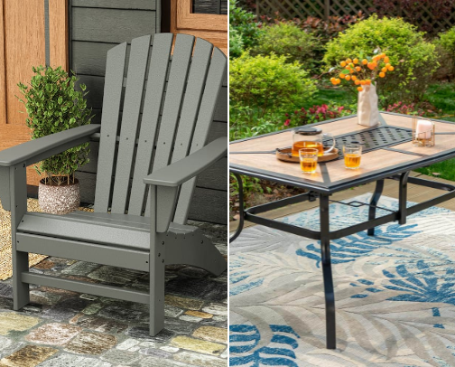 Outdoor furniture cover photo collage