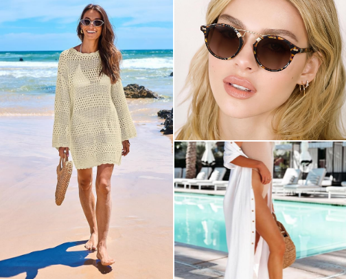 Swimsuits|| Cover Ups || SUNNIES cover photo collage