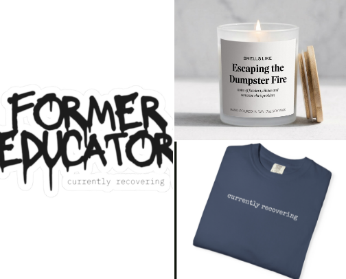 Teacher Burnout cover photo collage
