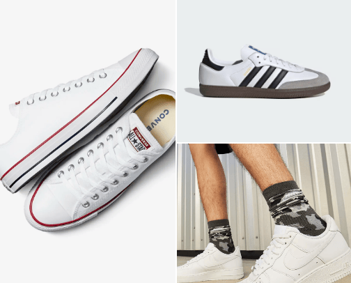 Low-Top White Sneakers Recommendations cover photo collage