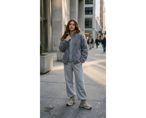 Monochrome Grey Streetwear Outfit | All-Grey Everything cover photo collage