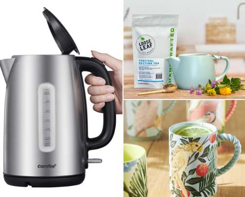 Essentials for the perfect tea cover photo collage