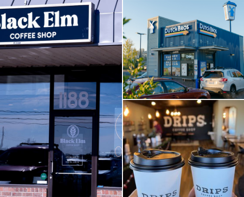 Coffee shops🧡 cover photo collage