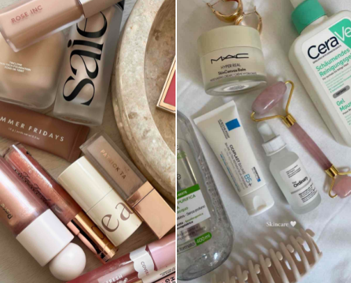 Skincare & Makeup cover photo collage