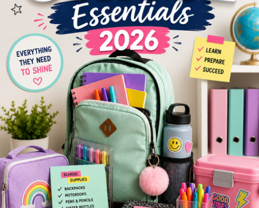 🎒 Back to School Essentials 2026 cover photo collage
