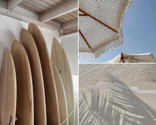 beach essentials 🌞 cover photo collage
