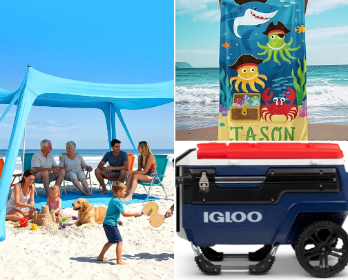 Top Beach Essentials For A Great Family Trip cover photo collage