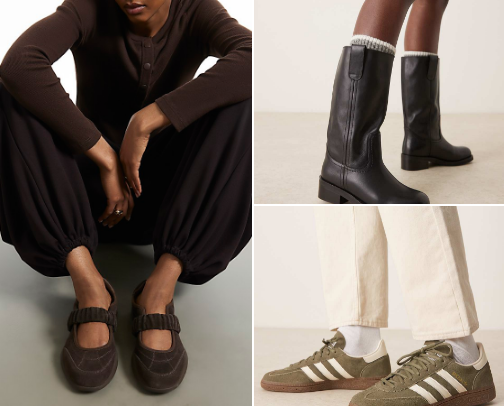 Trendy transitional footwear for fall 2026 cover photo collage