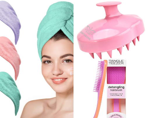 My haircare routine cover photo collage