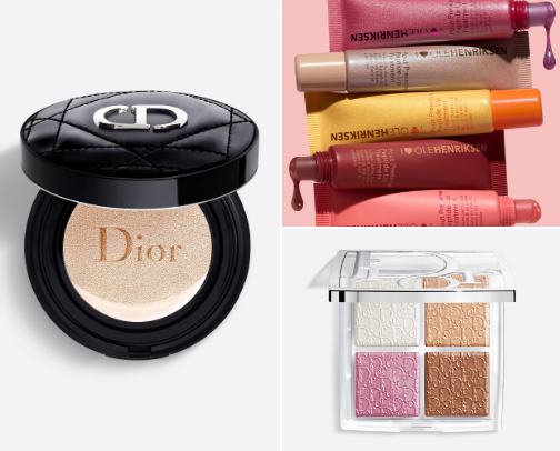 Beauty items cover photo collage