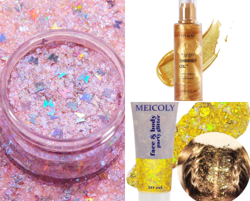 Glitter ✨️✨️ and Makeup Fun cover photo collage