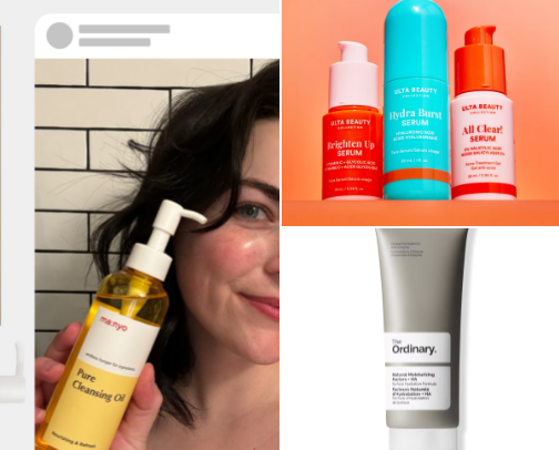 skincare essentials cover photo collage