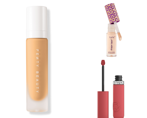A variety of beauty products cover photo collage