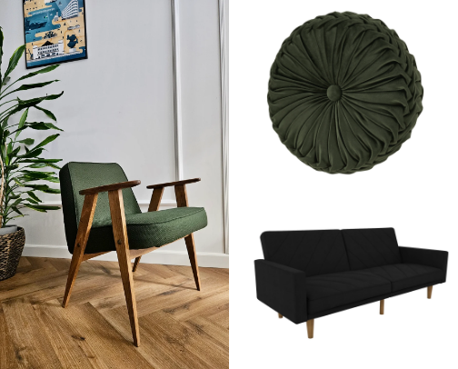 Black and Green Aesthetics of Your Living Room 😊 cover photo collage