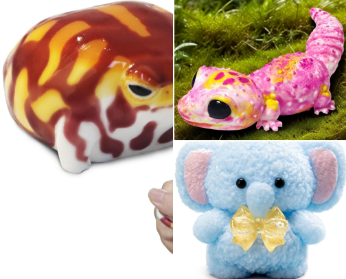 Squish Toys for cuteness aggression cover photo collage