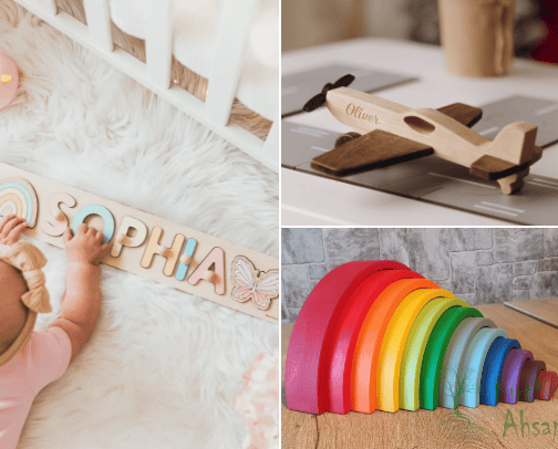 10 Best Gift Wooden Toys for Kids or Toddlers 🪵 cover photo collage