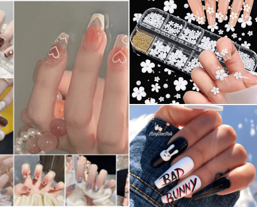 Nail Art, hand dan body, skincare cover photo collage