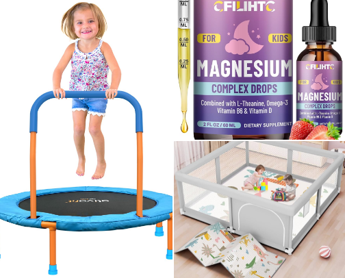 The toys/learning products my children play with/use and things I give them💕🩵 cover photo collage