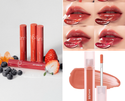 korean lip tints cover photo collage